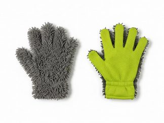 Premium 2-in-1 Microfaser Auto-Waschhandschuh GrauGruen